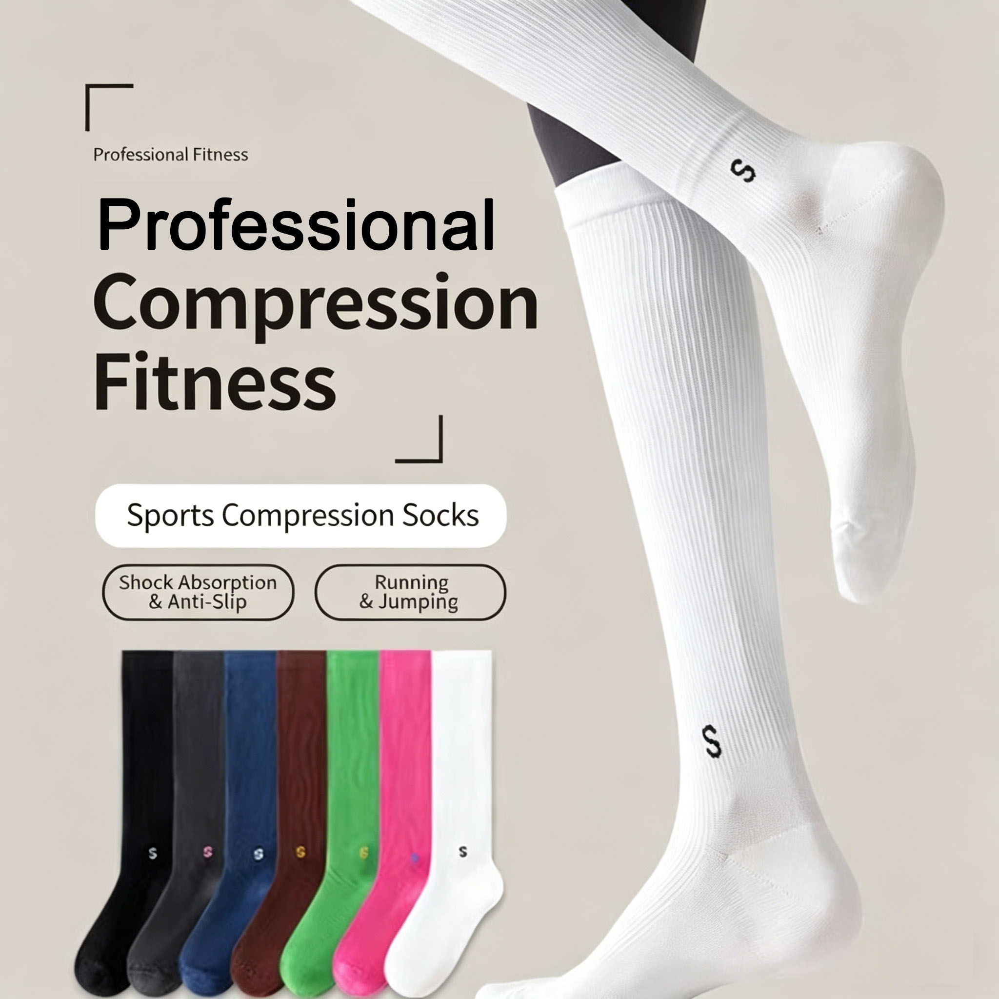 Compression Sleeve Calf - Profesjonalne sportowe skarpety kompresyjne na łydki