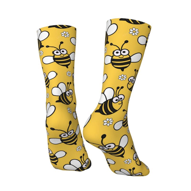 Dress Sock Men - Śliczne skarpetki męskie z motywem pszczółek,