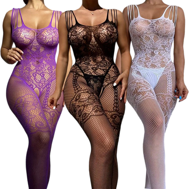 Fishnet Stocking Women - Damska, seksowna, przezroczysta bielizna, kombinezon, pończochy