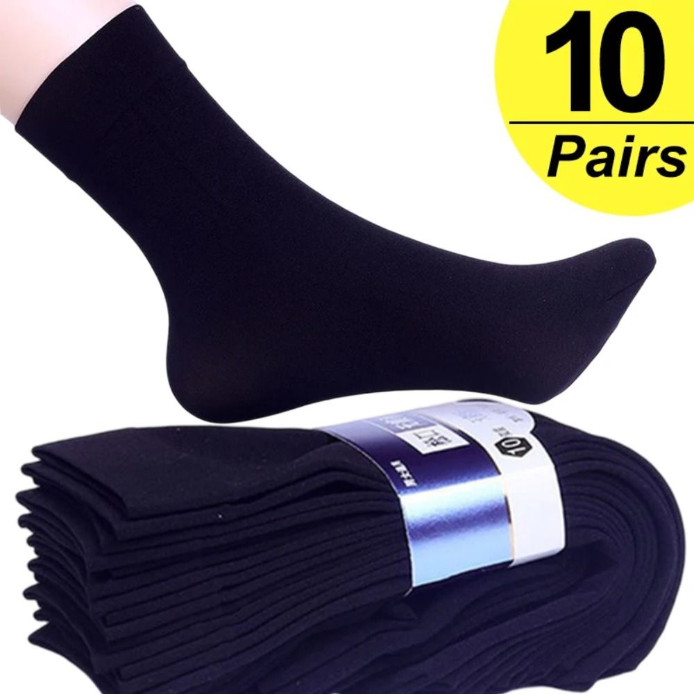 Silk Sock Bamboo - 10 par Nowe Oddychające Męskie Skarpetki