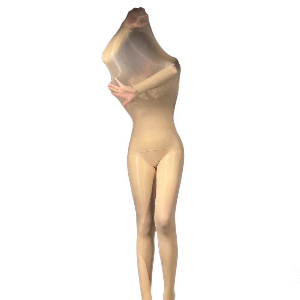 Tights Pantyhose Sheer - Damskie/Męskie Seksowne Błyszczące Body z Efektem