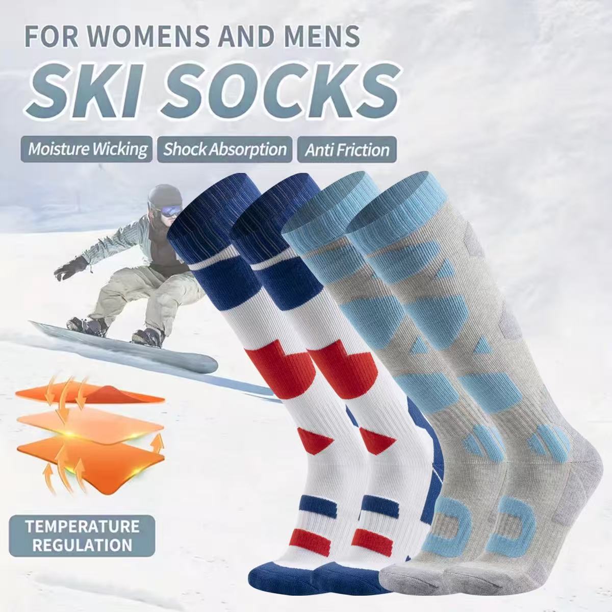 Thermal Sock Winter - Termiczne zimowe skarpety narciarskie z grubej
