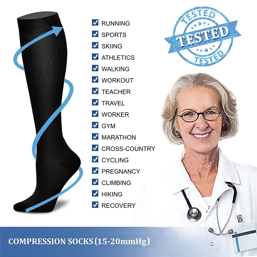 1 para damskie i męskie skarpe – Compression Sock Medical recenzja i cena