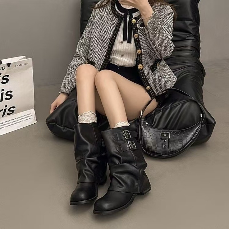Damskie czarne botki do połowy – Boot Sock Slouchy recenzja i cena